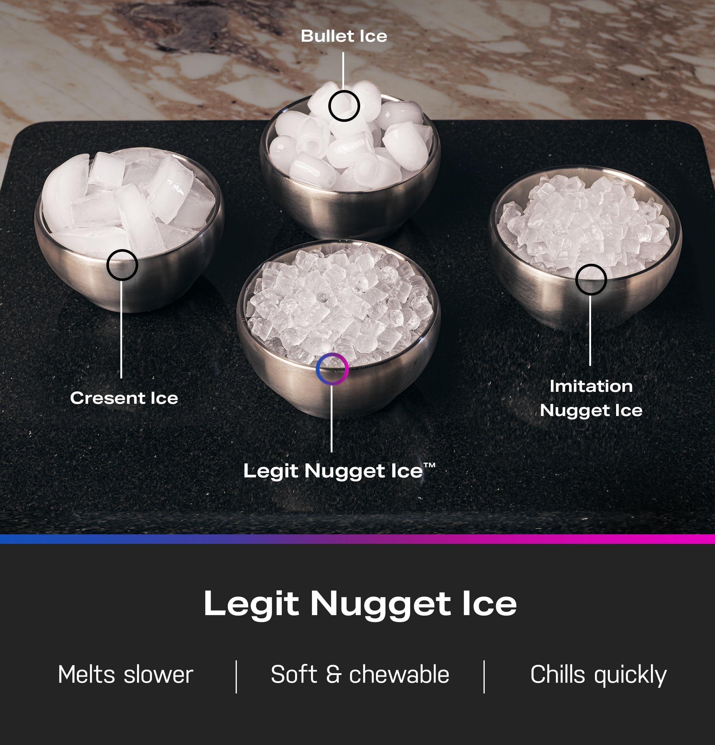 GE Profile Opal 2.0 Ultra Nugget Ice Maker with Scale Inhibiting Filter, Scoop Included, 38 lbs in 24 Hours, Pellet Ice Machine with WiFi & Smart Connected, Stainless Steel
