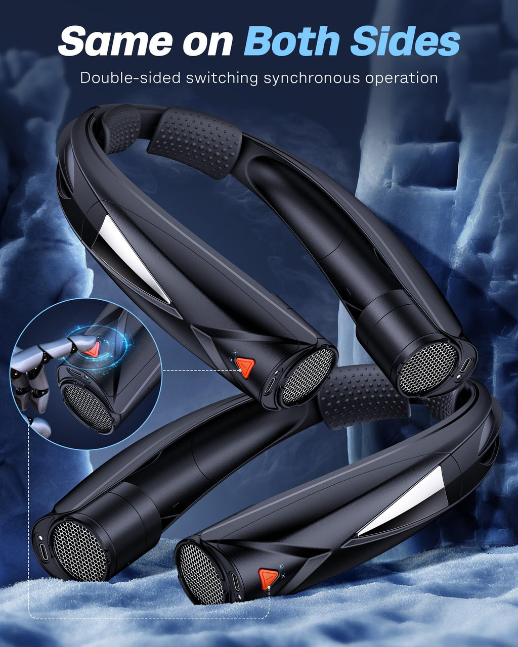 Laimiod Neck Fan - Portable Neck Fan with LED Book Light, 6-20h Long Battery Life, 6 Speeds Adjustable, USB-C Rechargeable, Hands-Free Wearable Fan, Cooling Personal Fan Gifts for Men Women Dad Mom | Comfortable Silicone Made, 6-20 Hours Long Lasting, 6 A