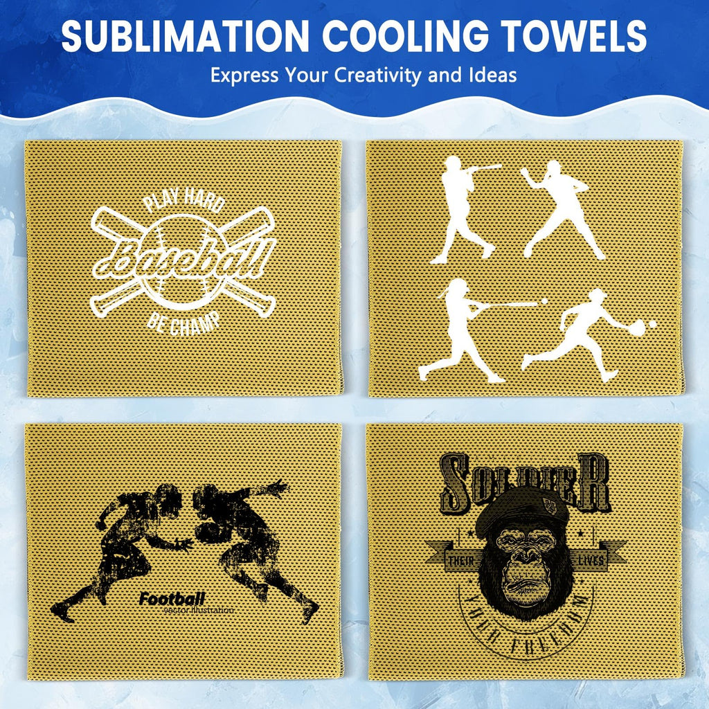 Hosuly 1000 Pack Cooling Towels Bulk 40 x 12 Inch Large Chilly Breathable Sweat Sports Cold Towels Sublimation Microfiber Ice Neck Rag for Hot Weather Workout Gym Team Gift (Dark Blue)