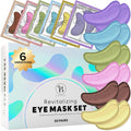 BLOOMORA Variety Under Eye Patches (30 Pairs) - Eye Mask for Dark Circles, Puffy Eyes & Wrinkles - 6 Varieties with Hyaluronic Acid, Green Tea, Rose, 24K Gold, Retinol, Collagen & Caffeine