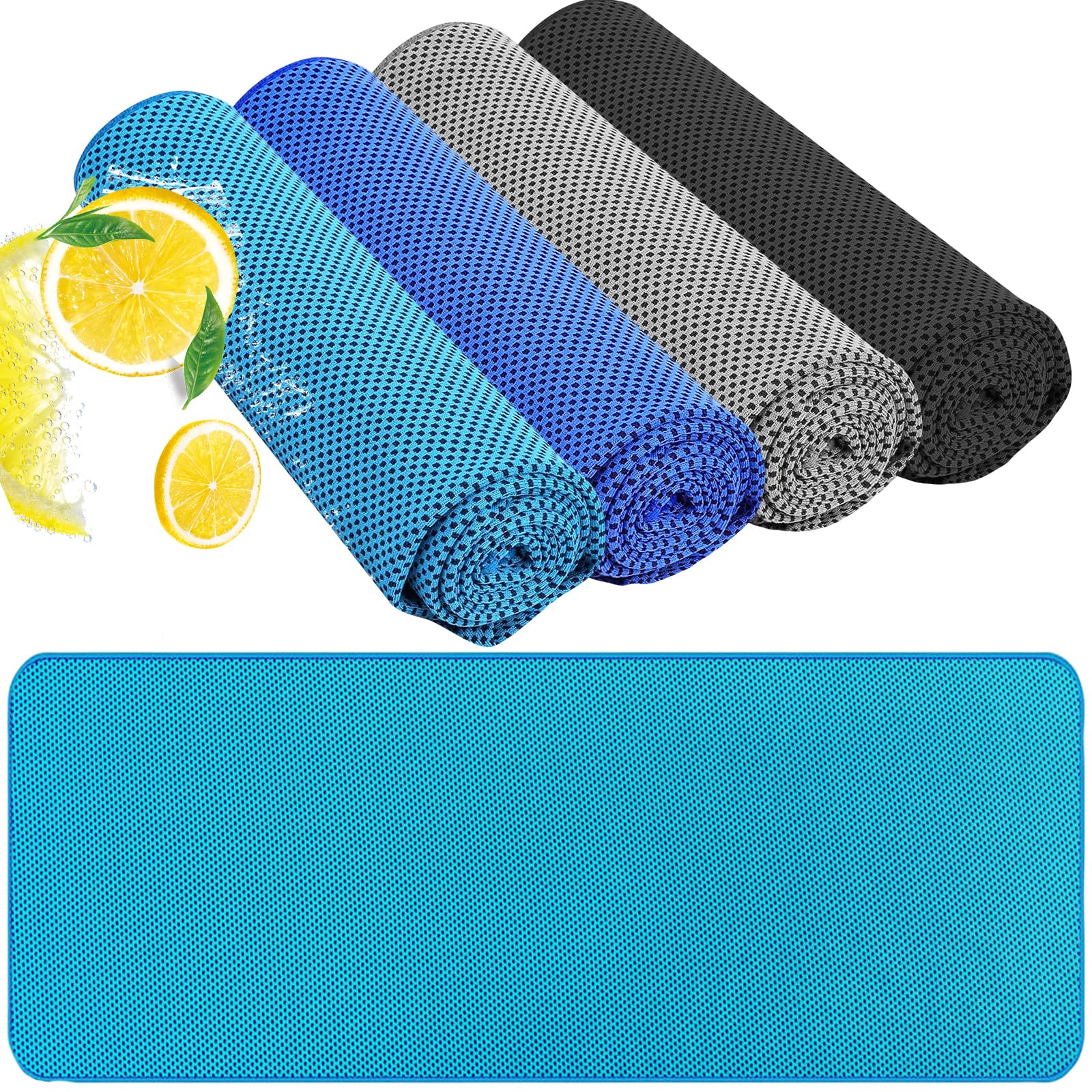Cooling Towel (40"x12") - for Neck/Face, Ice Towel,Chilly Towel, Cooling Neck Wraps for Hot Weather Instant Chill, Soft Microfiber for Yoga, Gym, Golf, Running,Workout, Outdoor Sports, Hiking