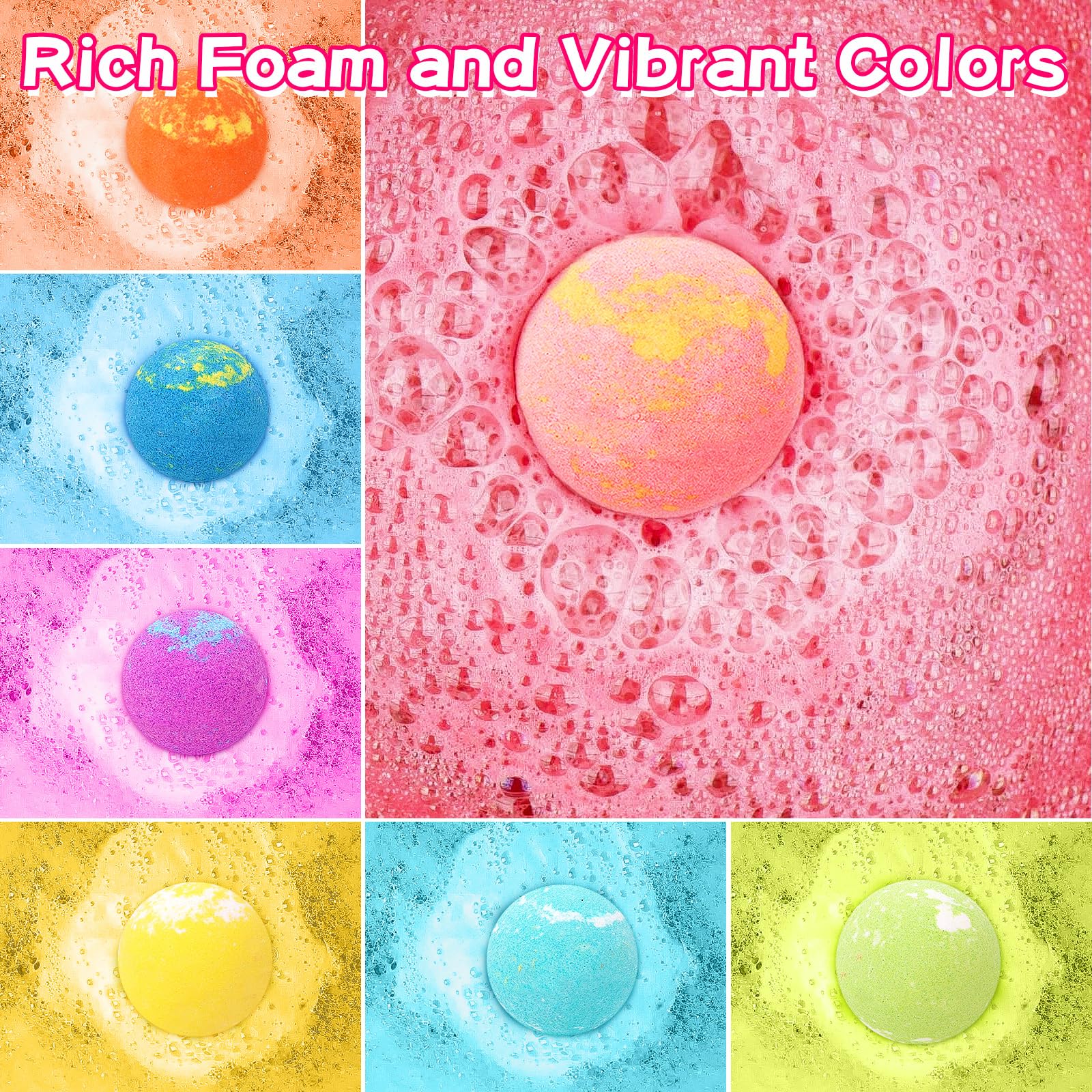 Bath Bombs for Kids with Surprise Inside Princess Toys Natural Bath Bombs Handmade Spa Organic Bubble Bath Bomb Bath Fizzy with Jewelry Set Girls Birthday Christmas Gift
