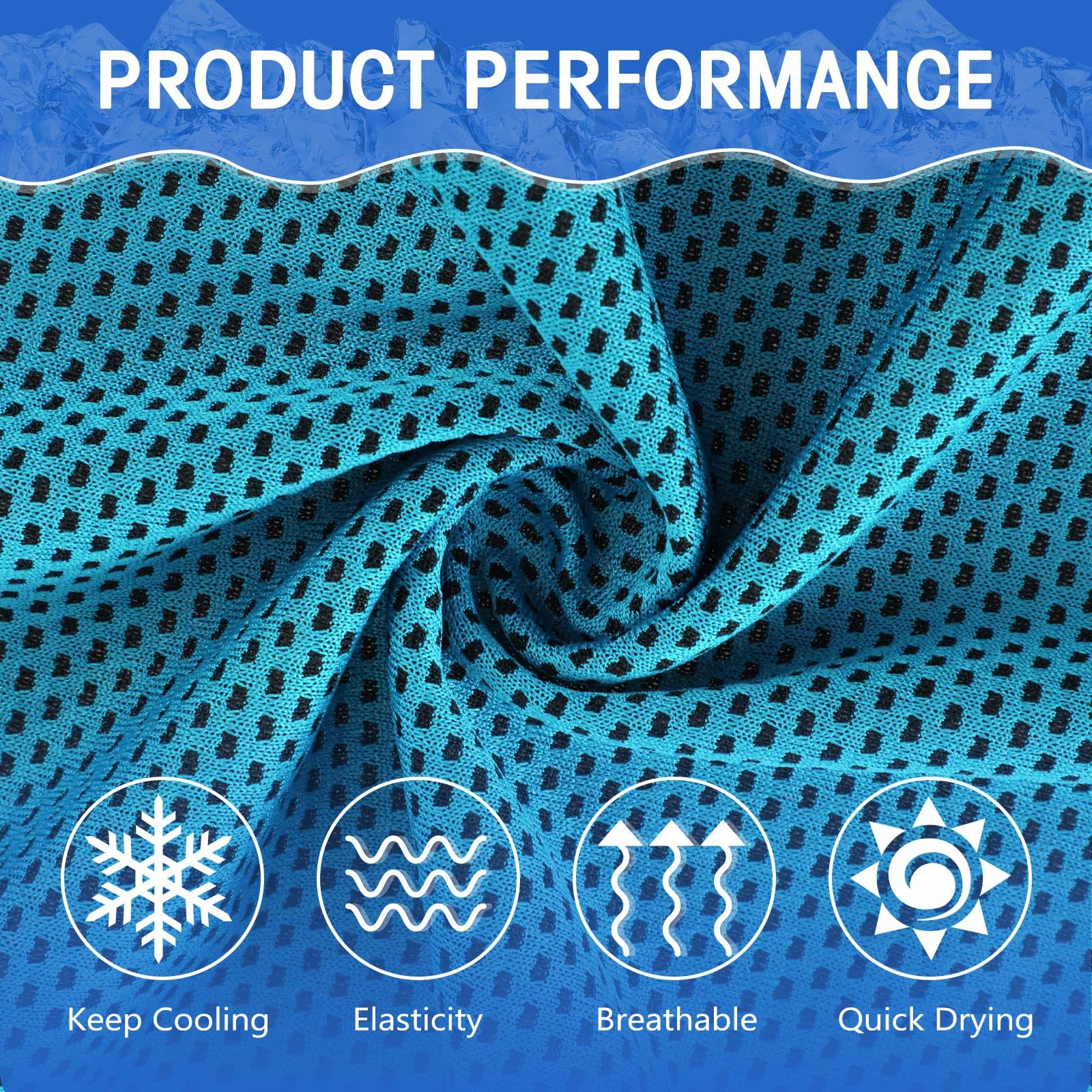 Hosuly 1000 Pack Cooling Towels Bulk 40 x 12 Inch Large Chilly Breathable Sweat Sports Cold Towels Sublimation Microfiber Ice Neck Rag for Hot Weather Workout Gym Team Gift (Dark Blue)