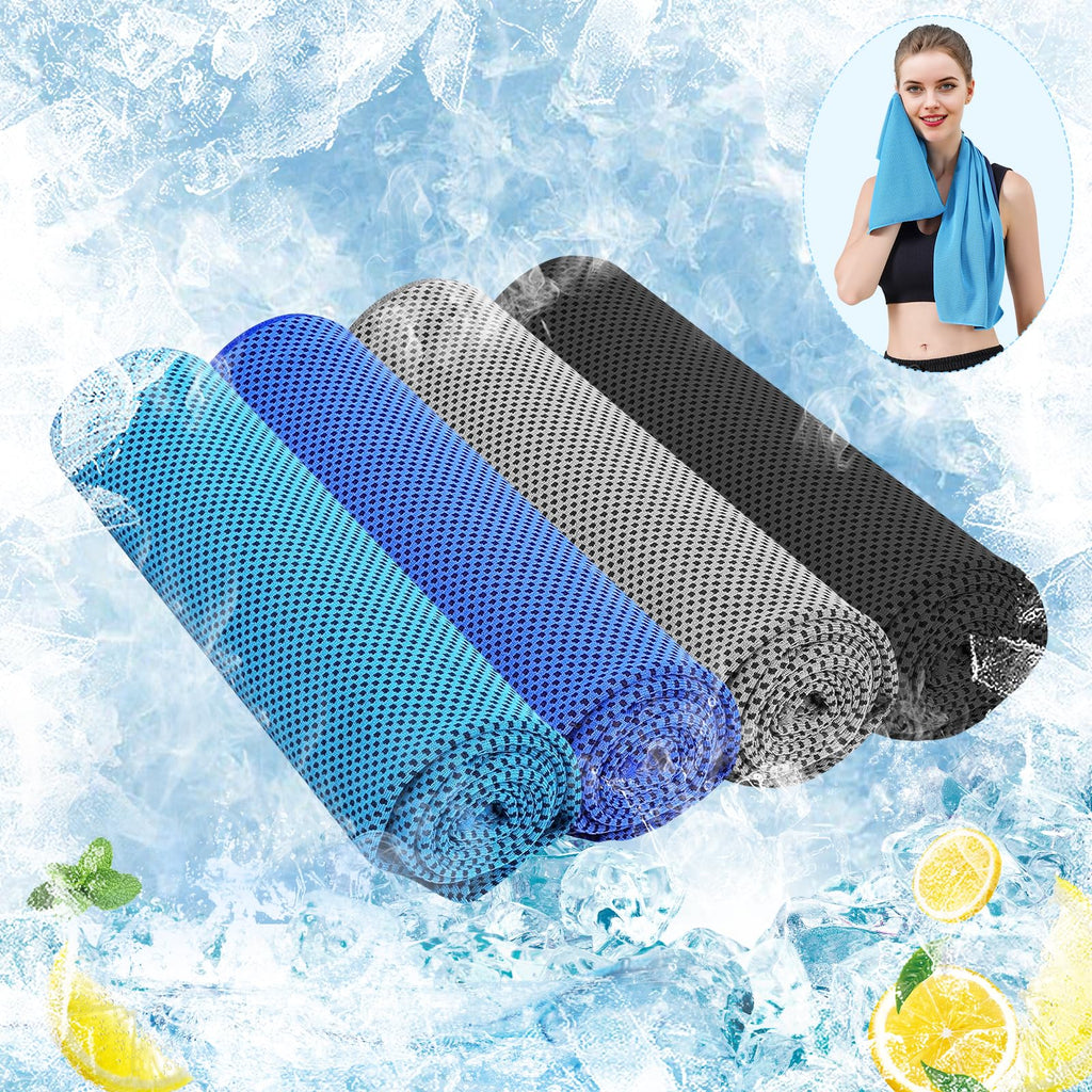 Cooling Towel (40"x12") - for Neck/Face, Ice Towel,Chilly Towel, Cooling Neck Wraps for Hot Weather Instant Chill, Soft Microfiber for Yoga, Gym, Golf, Running,Workout, Outdoor Sports, Hiking