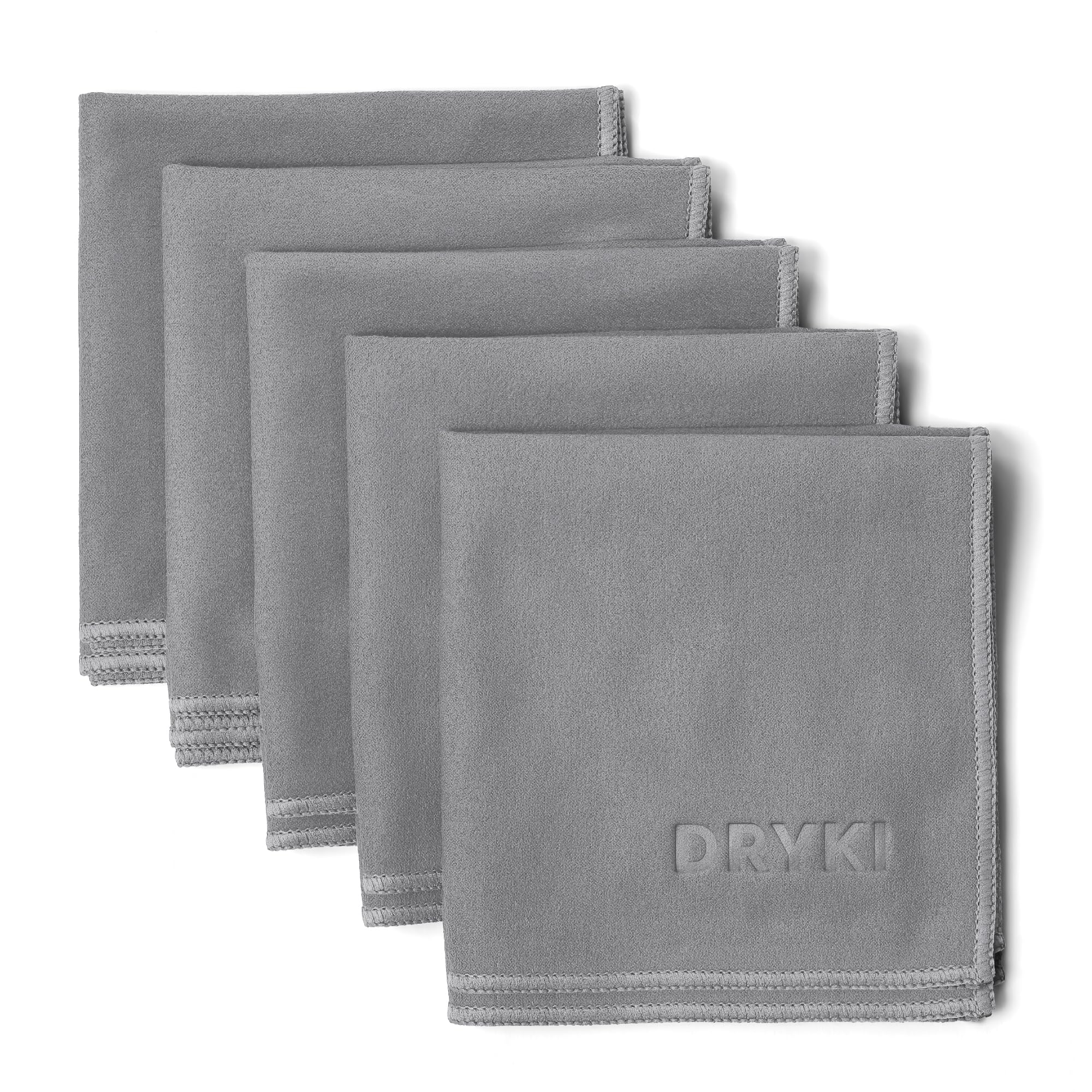DRYKI Pocket-Sized Sweat Towels - The Original Sweat Absorbing Handkerchiefs - Quick-Dry Microfiber Sweat Rags for Face, Hands, & Body - Men & Women - Gym and Work (Moss Camo: 5 Pack)