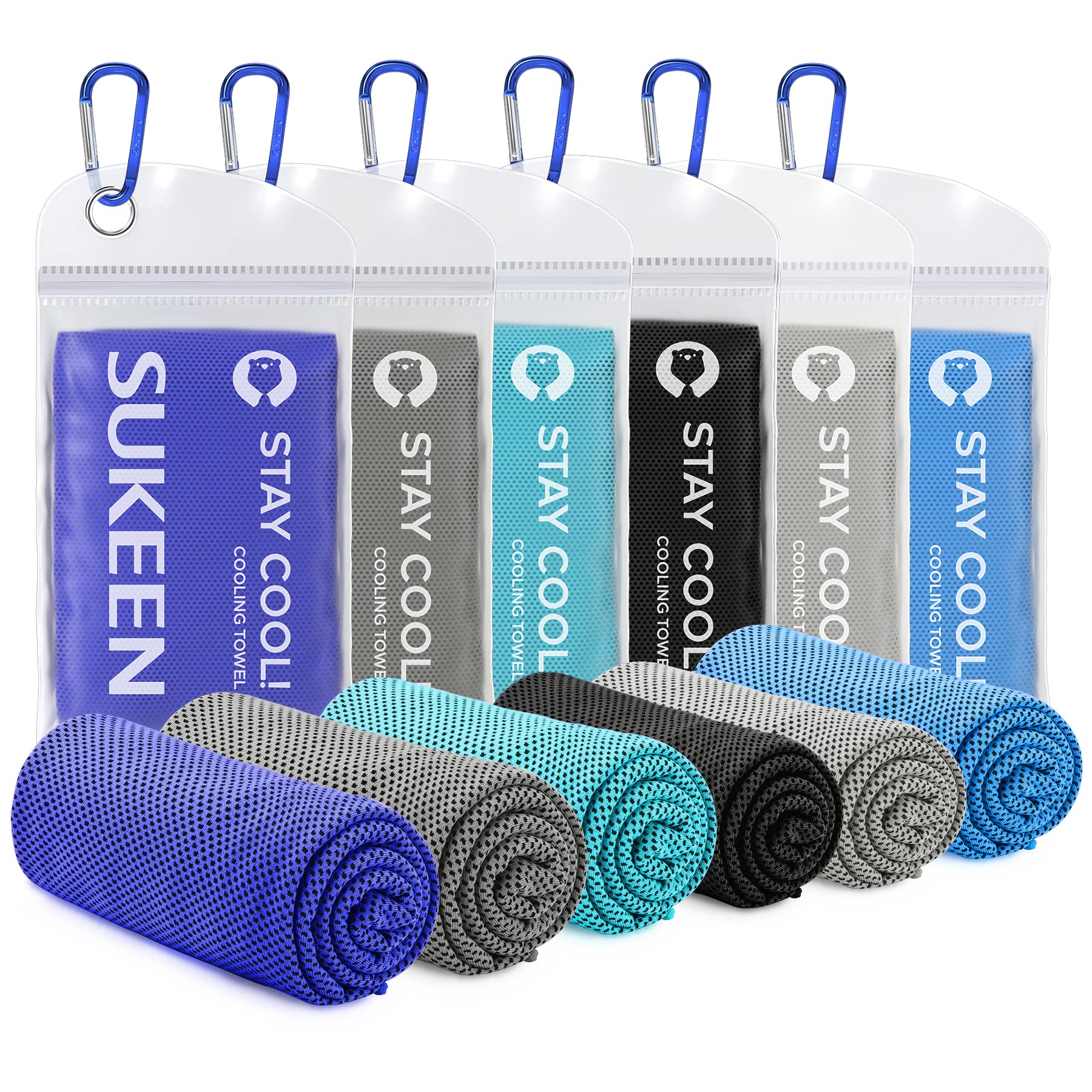 Sukeen Cooling Towel for Neck and Face (40"x12"), Microfiber Bulk Cooling Towels for Athletes Cooling Neck Wraps Instant Cooling Towels for Yoga,Gym,Golf,Running,Fitness and Workout