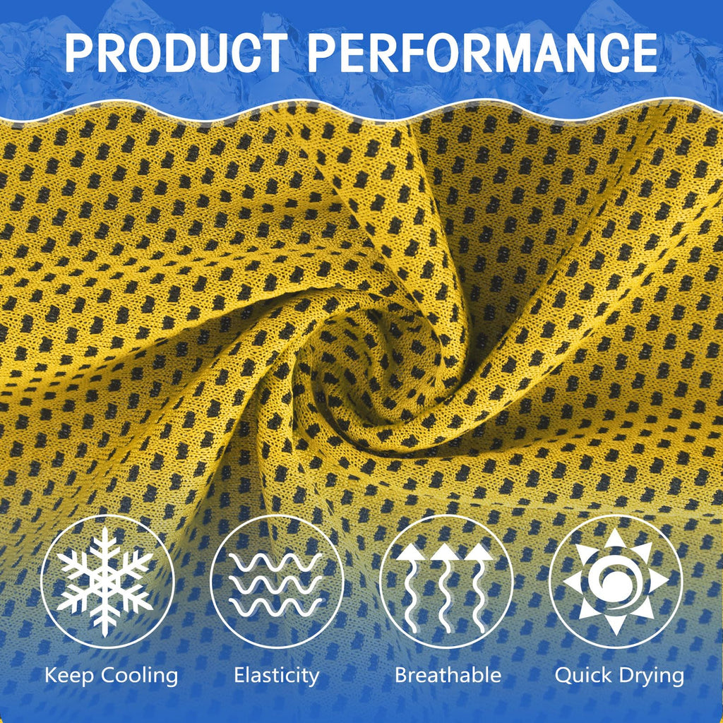 Hosuly 1000 Pack Cooling Towels Bulk 40 x 12 Inch Large Chilly Breathable Sweat Sports Cold Towels Sublimation Microfiber Ice Neck Rag for Hot Weather Workout Gym Team Gift (Dark Blue)