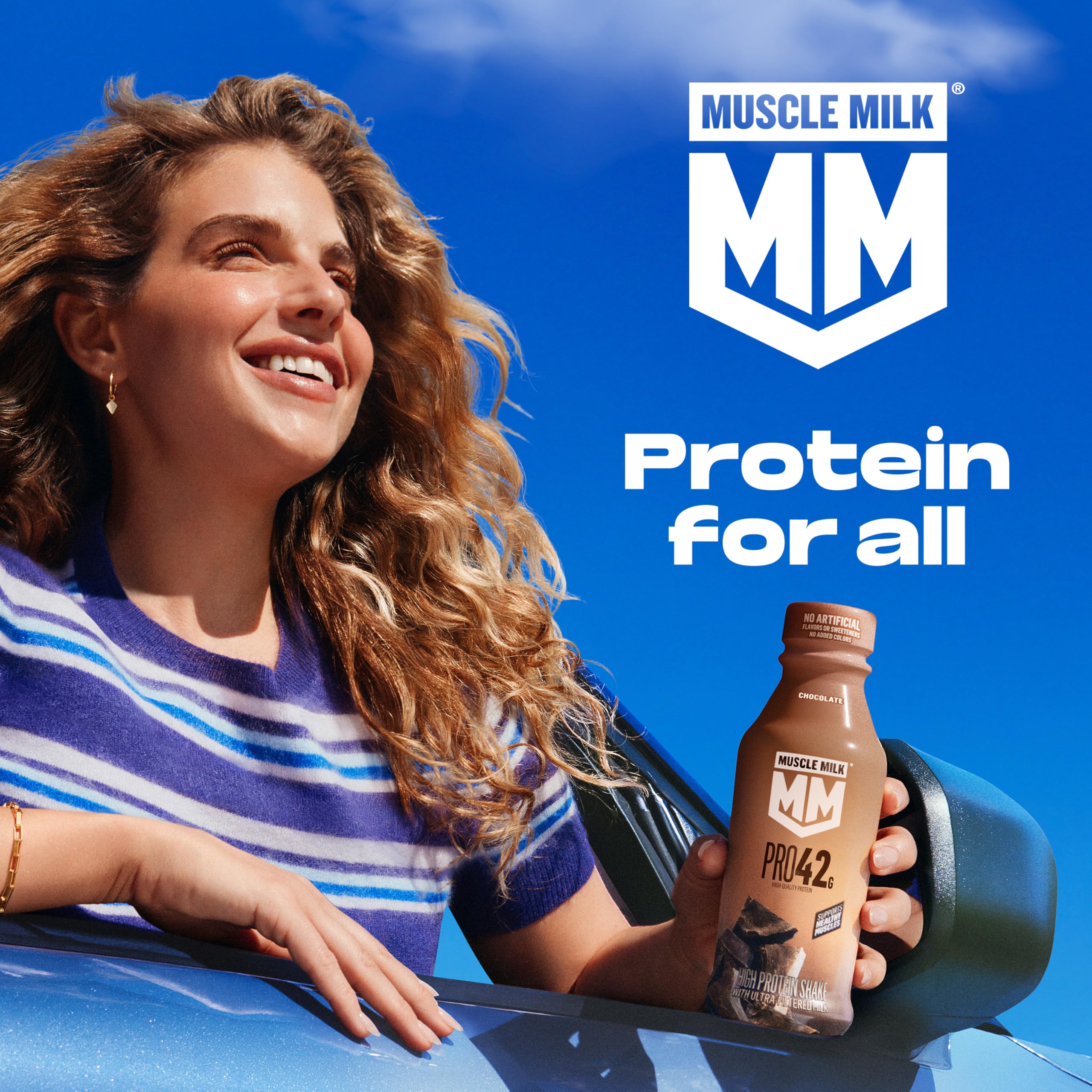 Muscle Milk High Protein Shake, Vanilla Creme, 11 fl oz Cartons (12 Pack) Ultra Filtered Milk, 26g High Quality Protein Shake, 3g Sugar, 160 Calories, No Artificial Flavors, No Artificial Sweeteners, No Added Colors